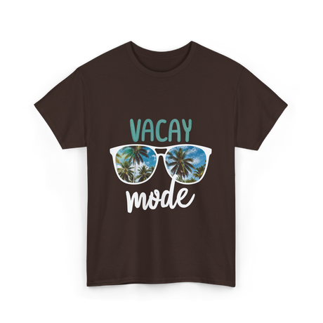 Vacay Mode Summer Vacation T-Shirt - Dark Chocolate