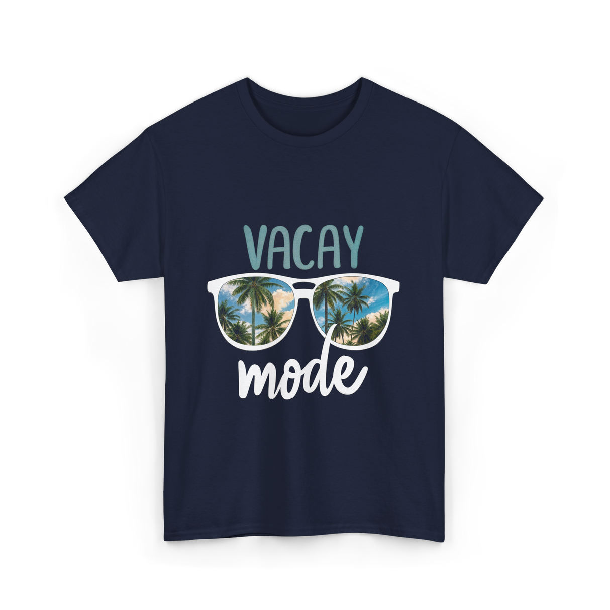 Vacay Mode Vacation Getaway T-Shirt - Navy