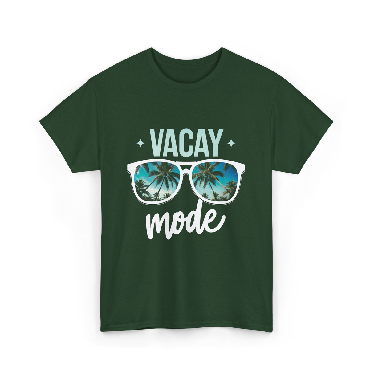 Vacay Mode Vacation Travel Summer T-Shirt - Forest Green