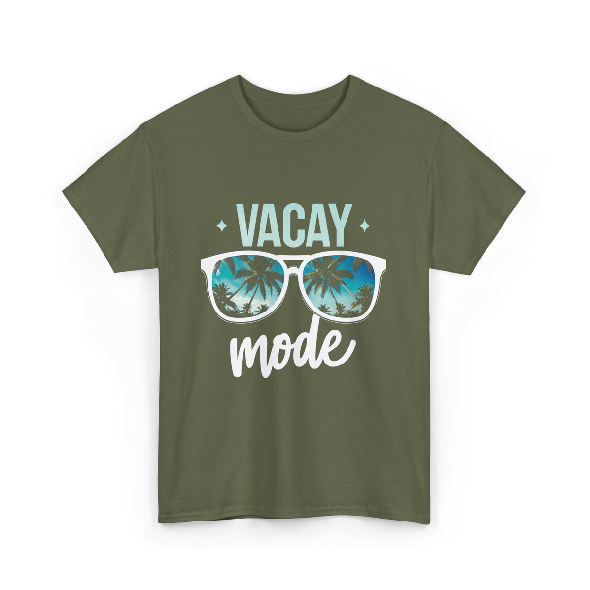 Vacay Mode Vacation Travel Summer T-Shirt - Military Green