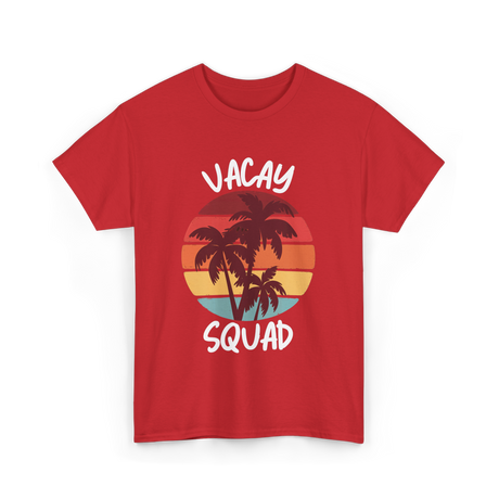 Vacay Squad Summer Travel T-Shirt - Red