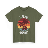 Vacay Squad Summer Travel T-Shirt - Military Green