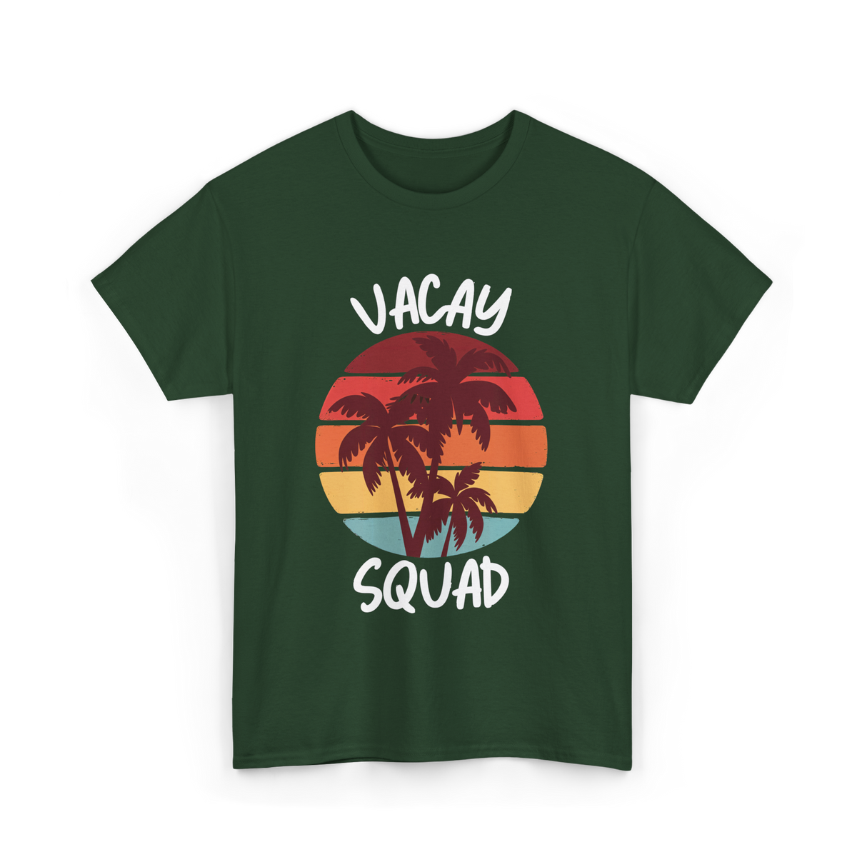 Vacay Squad Summer Travel T-Shirt - Forest Green