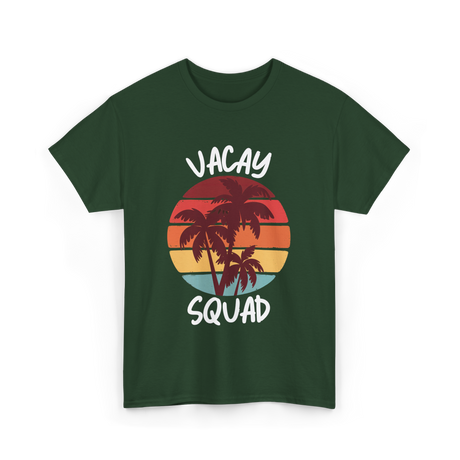 Vacay Squad Summer Travel T-Shirt - Forest Green