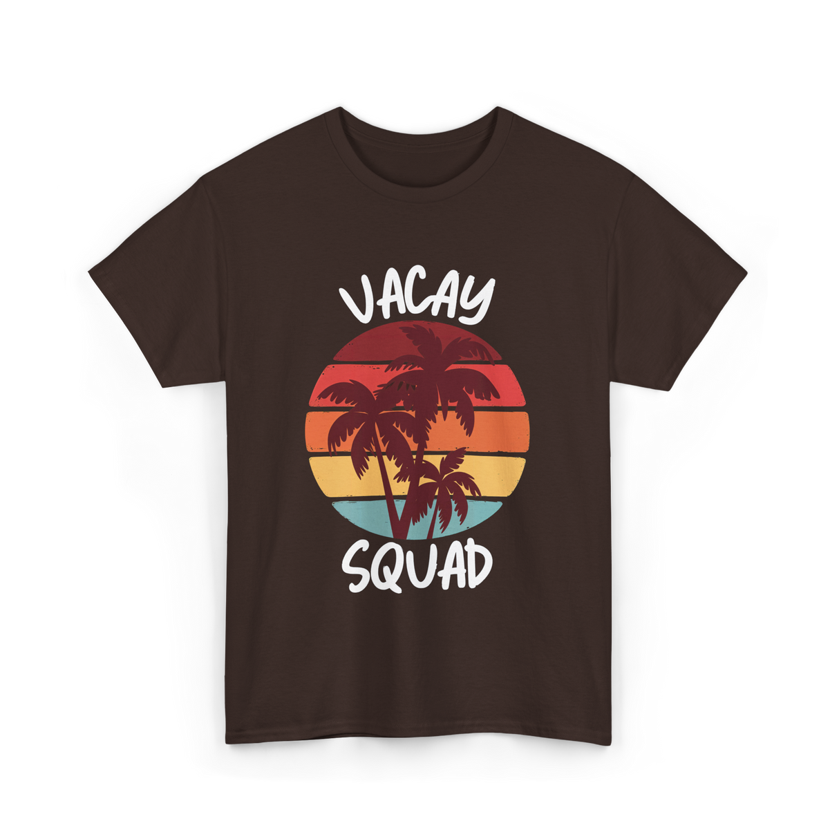 Vacay Squad Summer Travel T-Shirt - Dark Chocolate