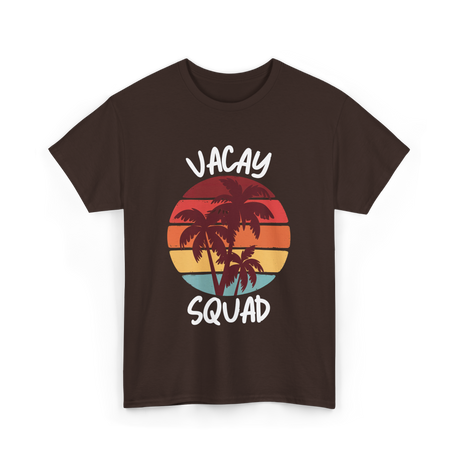 Vacay Squad Summer Travel T-Shirt - Dark Chocolate