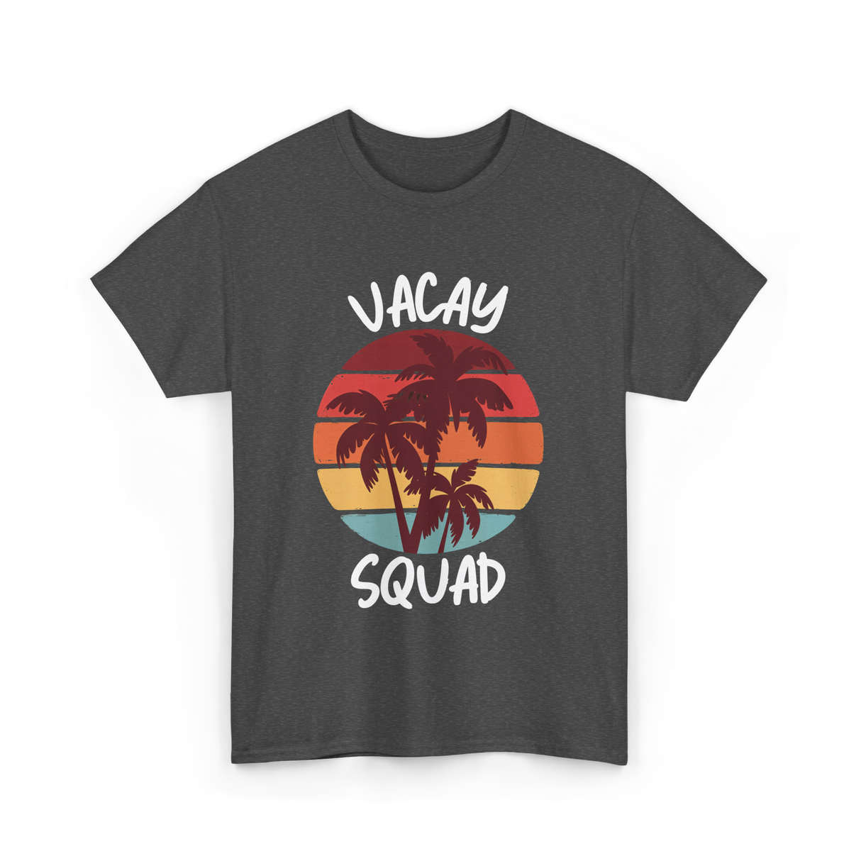 Vacay Squad Summer Travel T-Shirt - Dark Heather