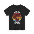 Vacay Squad Travel Palm Trees T-Shirt - Black