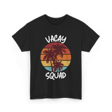 Vacay Squad Travel Palm Trees T-Shirt - Black