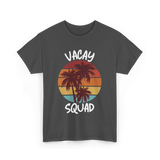 Vacay Squad Travel Palm Trees T-Shirt - Dark Heather