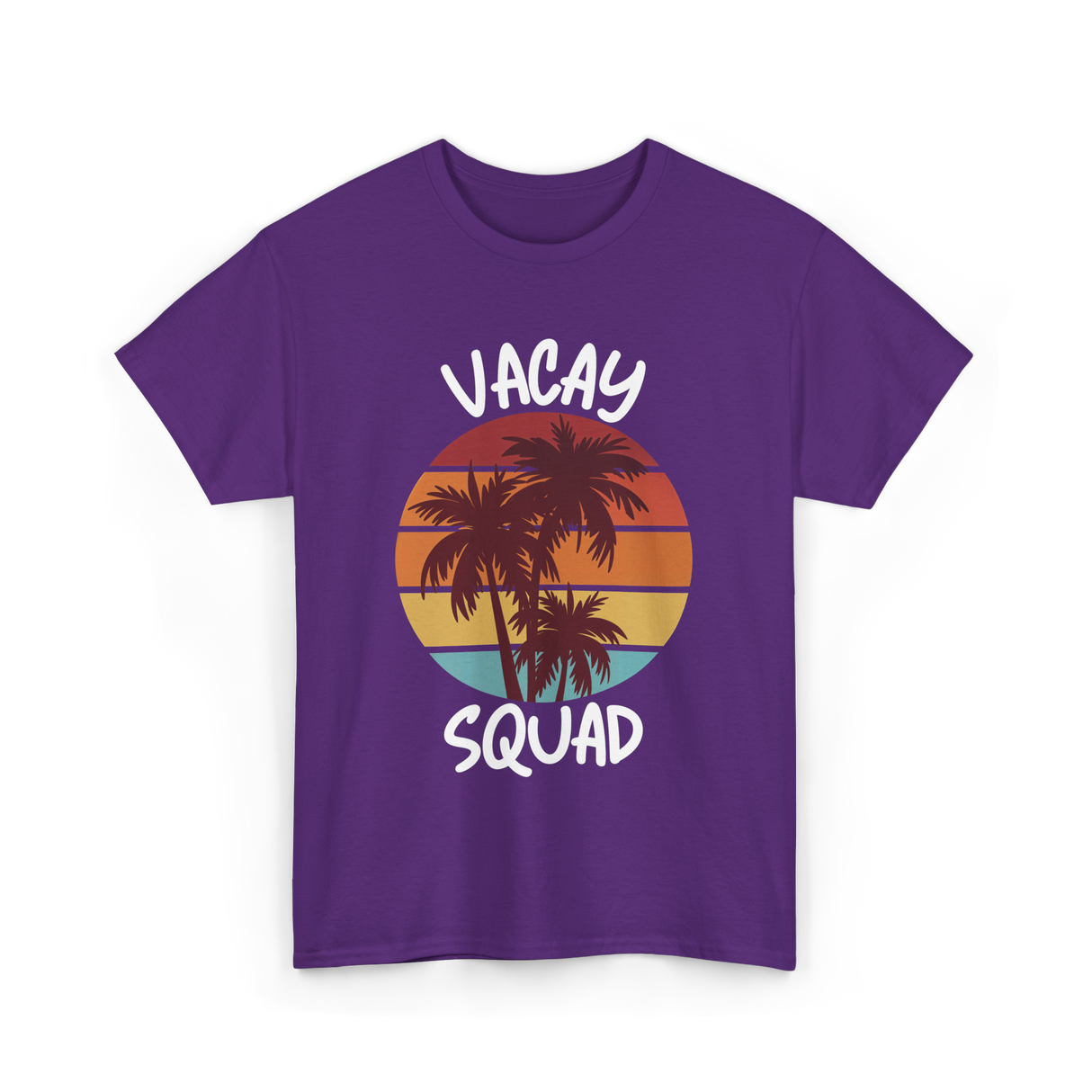 Vacay Squad Travel Palm Trees T-Shirt - Purple