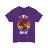 Vacay Squad Travel Palm Trees T-Shirt - Purple