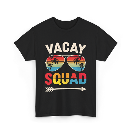 Vacay Squad Vacation Beach Travel T-Shirt - Black