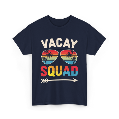 Vacay Squad Vacation Beach Travel T-Shirt - Navy