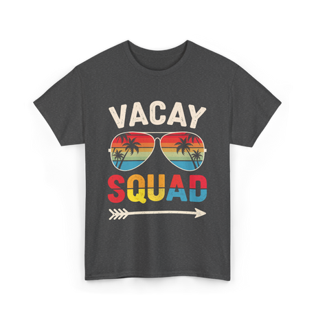 Vacay Squad Vacation Beach Travel T-Shirt - Dark Heather