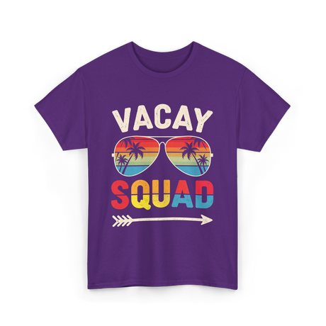 Vacay Squad Vacation Beach Travel T-Shirt - Purple