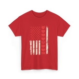 Valentine's Day Hearts Flag T-Shirt - Red