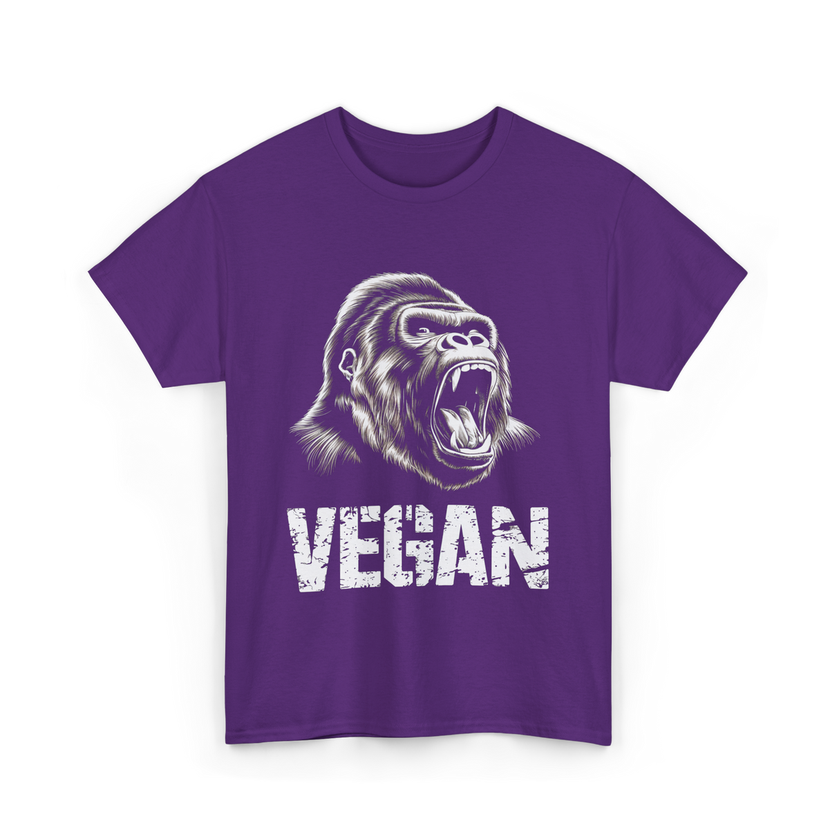 Vegan Gorilla Animal Veganism T-Shirt - Purple