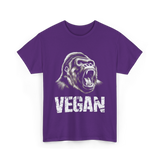 Vegan Gorilla Animal Veganism T-Shirt - Purple