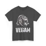 Vegan Gorilla Animal Veganism T-Shirt - Dark Heather