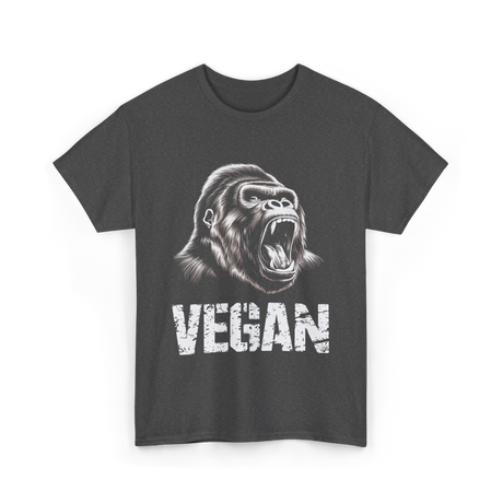 Vegan Gorilla Animal Veganism T-Shirt - Dark Heather