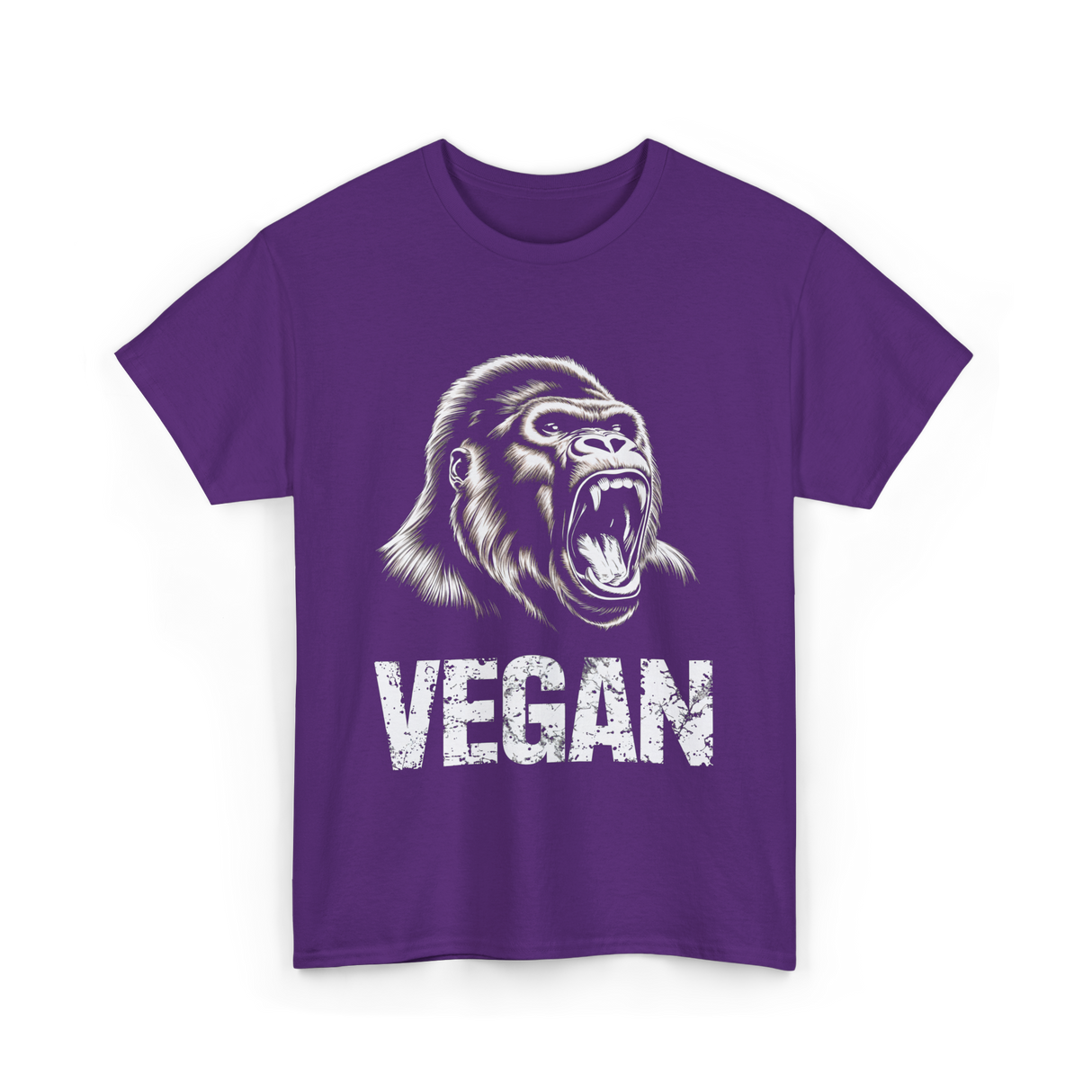 Vegan Gorilla Veganism T-Shirt - Purple