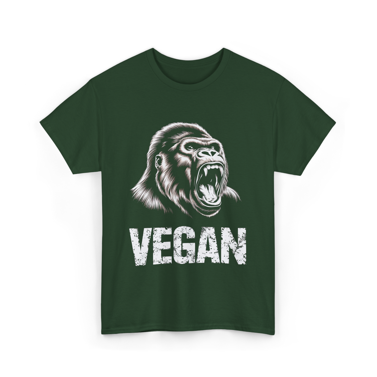 Vegan Gorilla Veganism T-Shirt - Forest Green