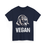 Vegan Gorilla Veganism T-Shirt - Navy