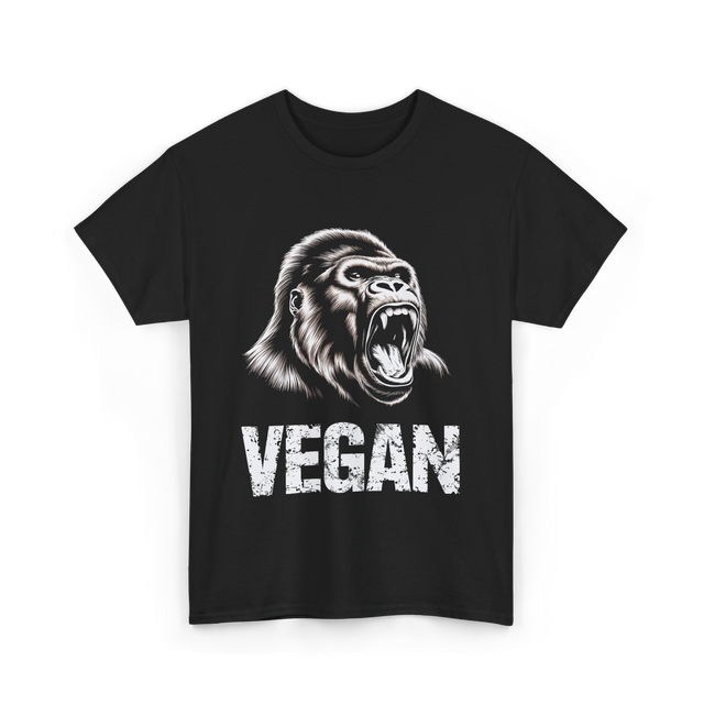 Vegan Gorilla Veganism T-Shirt - Black