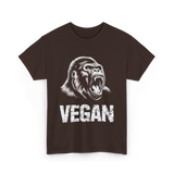 Vegan Gorilla Veganism T-Shirt - Dark Chocolate