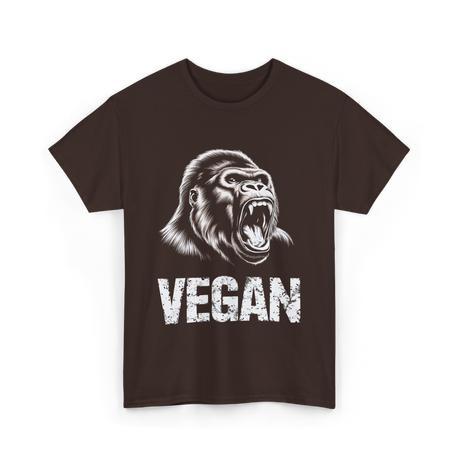 Vegan Gorilla Veganism T-Shirt - Dark Chocolate