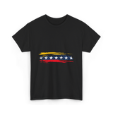 Venezuela 7 Big Stars Flag T-Shirt - Black