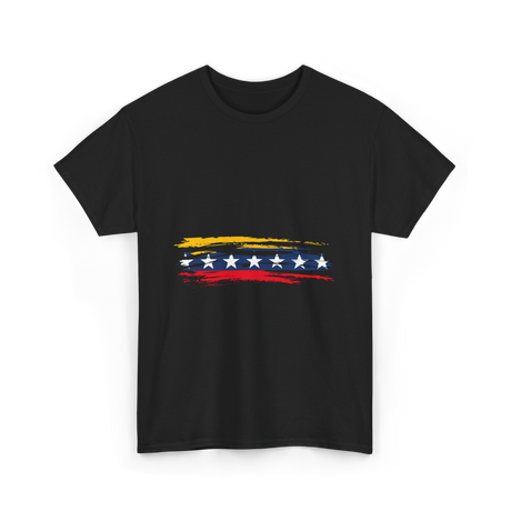 Venezuela 7 Big Stars Flag T-Shirt - Black