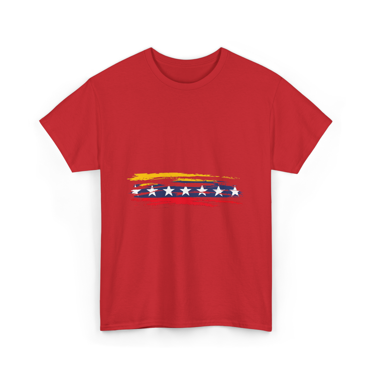 Venezuela 7 Big Stars Flag T-Shirt - Red