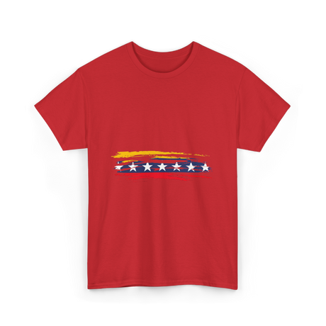 Venezuela 7 Big Stars Flag T-Shirt - Red