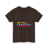 Venezuela 7 Big Stars Flag T-Shirt - Dark Chocolate