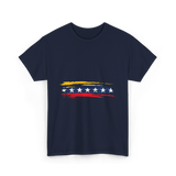 Venezuela 7 Big Stars Flag T-Shirt - Navy