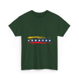 Venezuela 7 Big Stars Flag T-Shirt - Forest Green