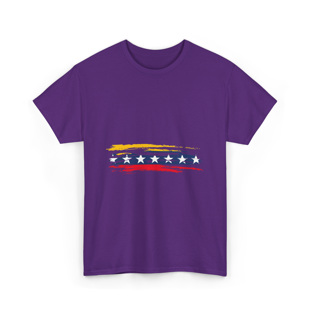 Venezuela 7 Big Stars Flag T-Shirt - Purple