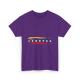 Venezuela 7 Big Stars Flag T-Shirt - Purple