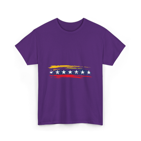 Venezuela 7 Big Stars Flag T-Shirt - Purple