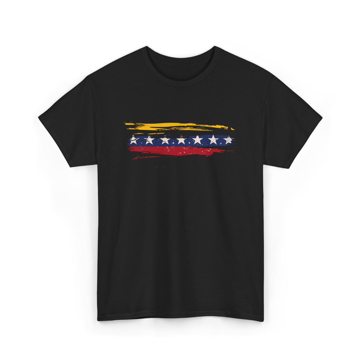 Venezuela Flag Seven Stars Art Pride T-Shirt - Black