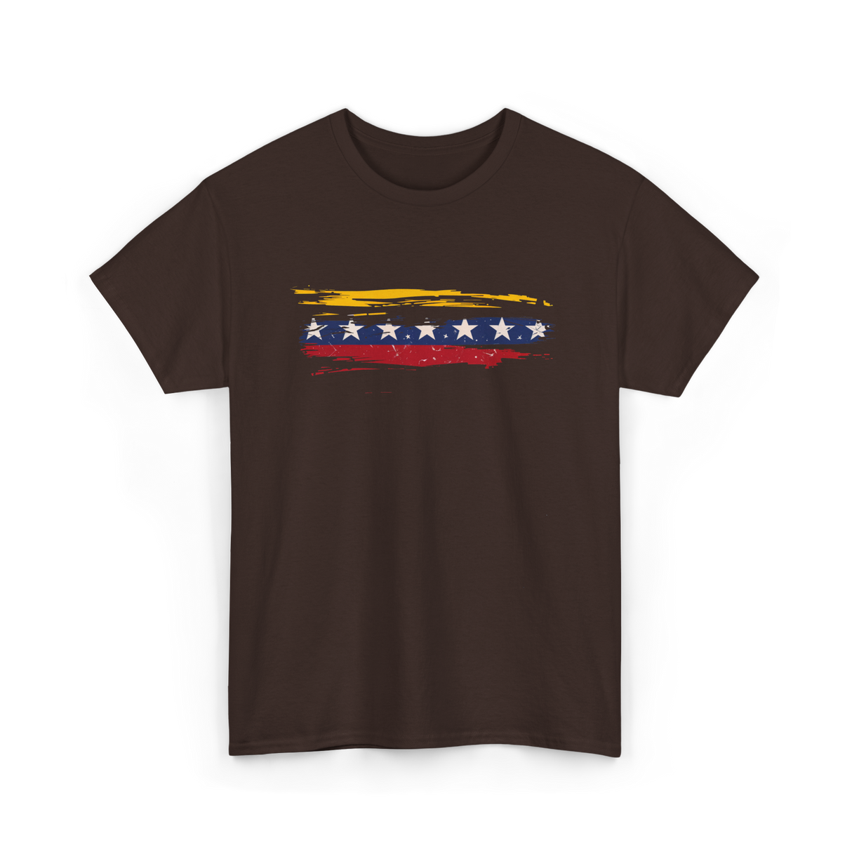 Venezuela Flag Seven Stars Art Pride T-Shirt - Dark Chocolate