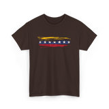 Venezuela Flag Seven Stars Art Pride T-Shirt - Dark Chocolate