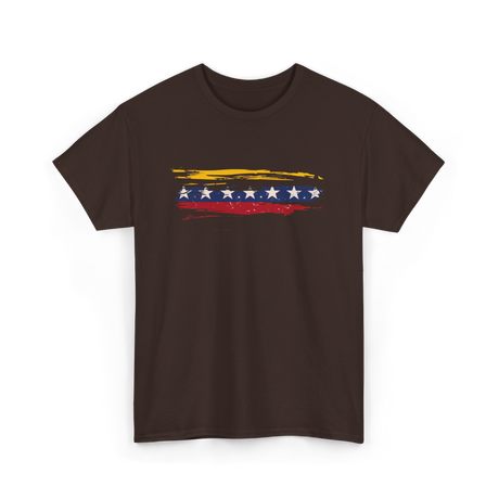 Venezuela Flag Seven Stars Art Pride T-Shirt - Dark Chocolate