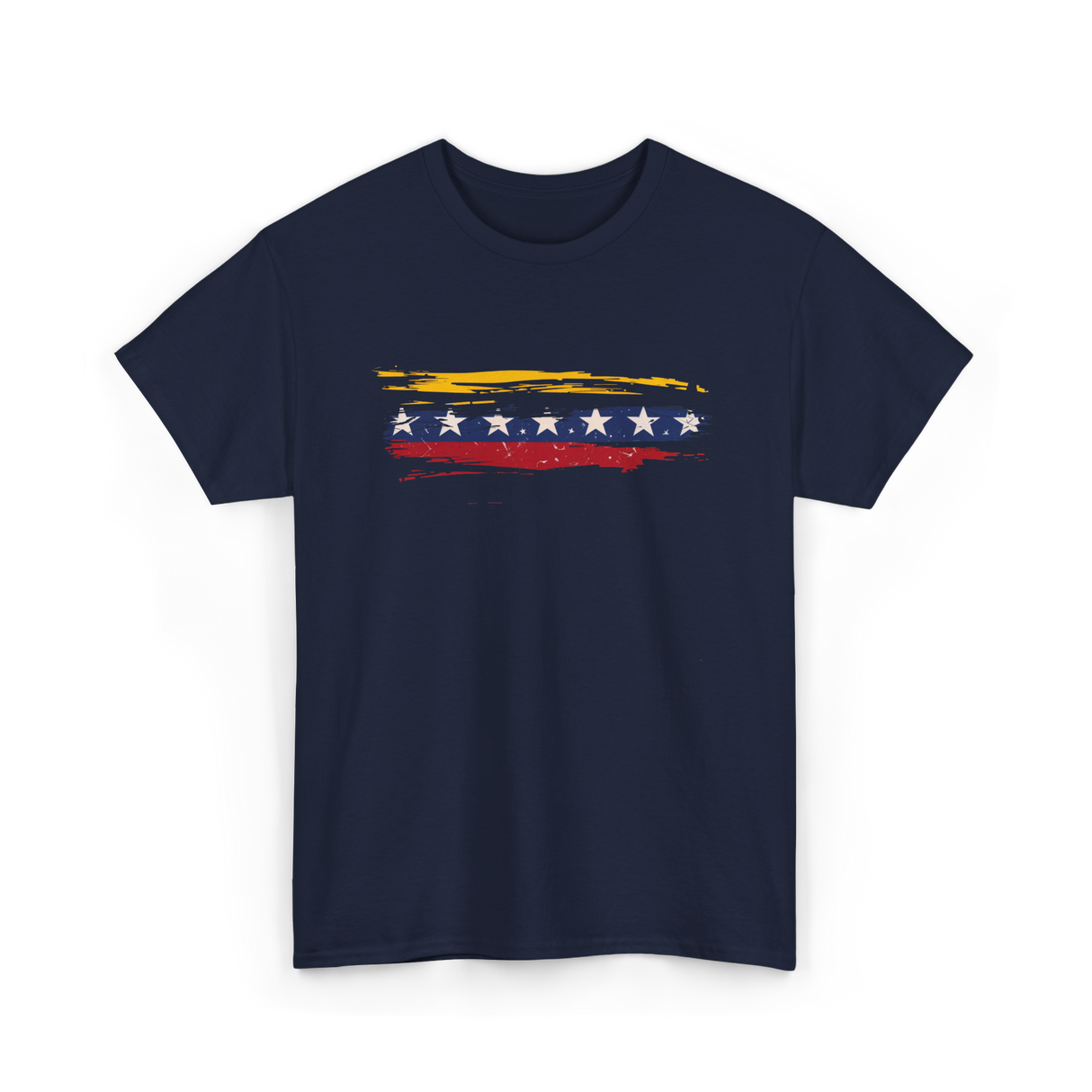 Venezuela Flag Seven Stars Art Pride T-Shirt - Navy