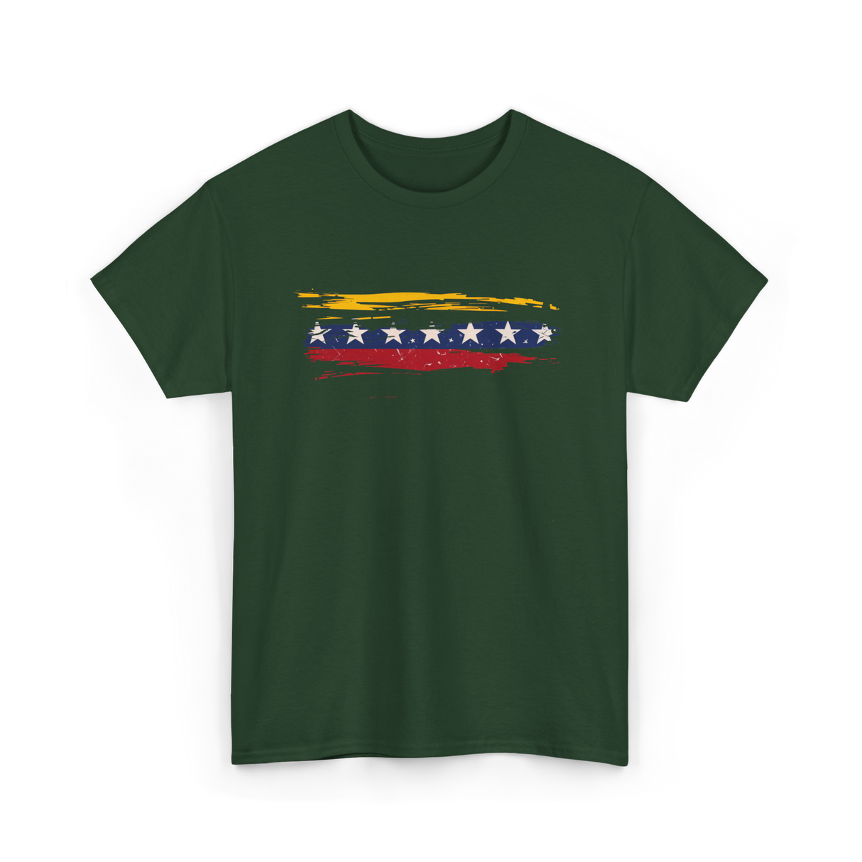 Venezuela Flag Seven Stars Art Pride T-Shirt - Forest Green