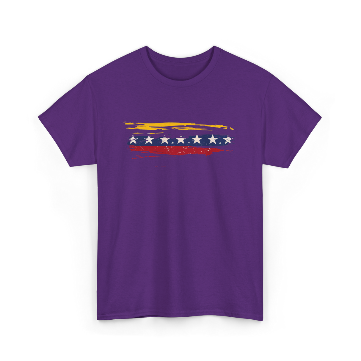 Venezuela Flag Seven Stars Art Pride T-Shirt - Purple