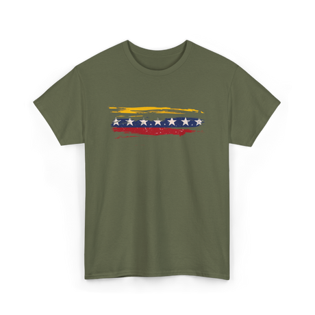 Venezuela Flag Seven Stars Art Pride T-Shirt - Military Green