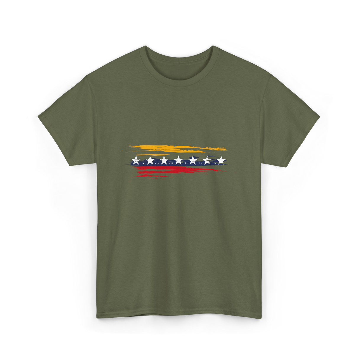 Venezuela Flag Seven Stars Pride T-Shirt - Military Green